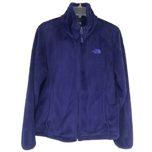 North Face Jacket Womens M Osito Purple Fuzzy Plush High Pile Fleece Full Zip